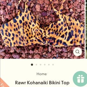 FUSED Hawaii Bikini Kohanaiki K top Rawr M NWT